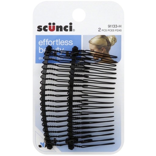 slide 1 of 1, scünci Hair Combs, 2 ct