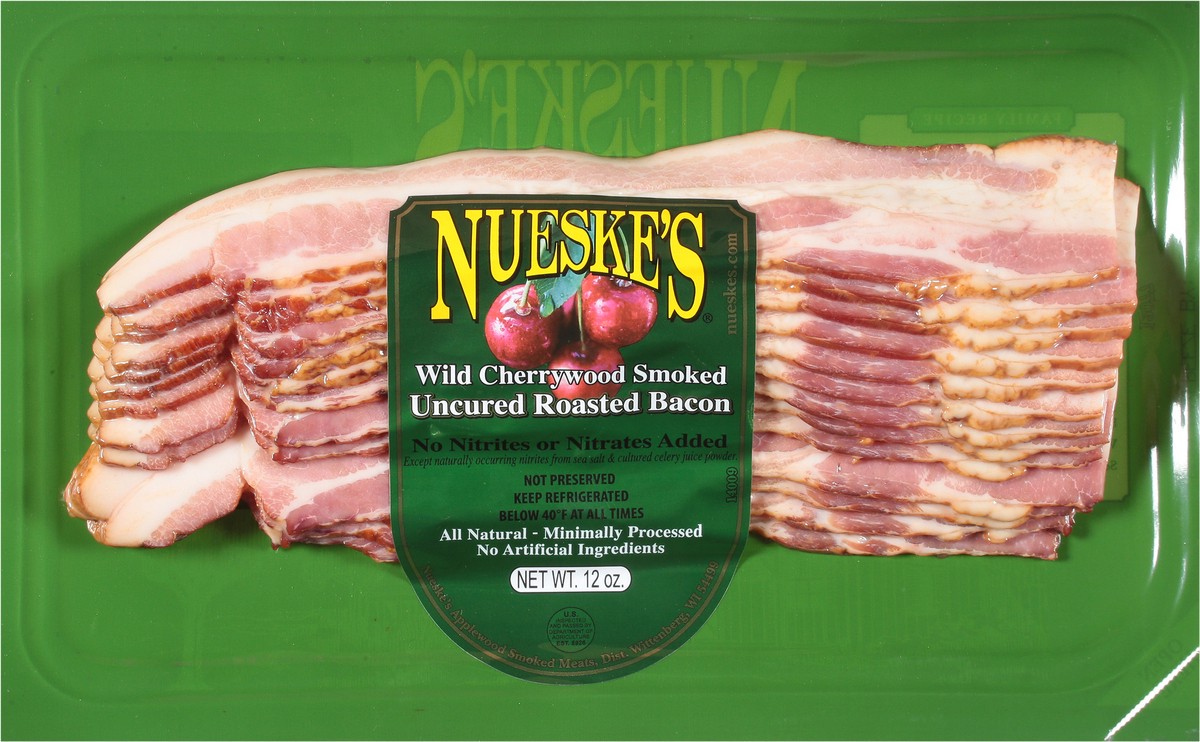 slide 4 of 14, Nueske's Wild Cherrywood Smoked Uncured Bacon, 12 oz
