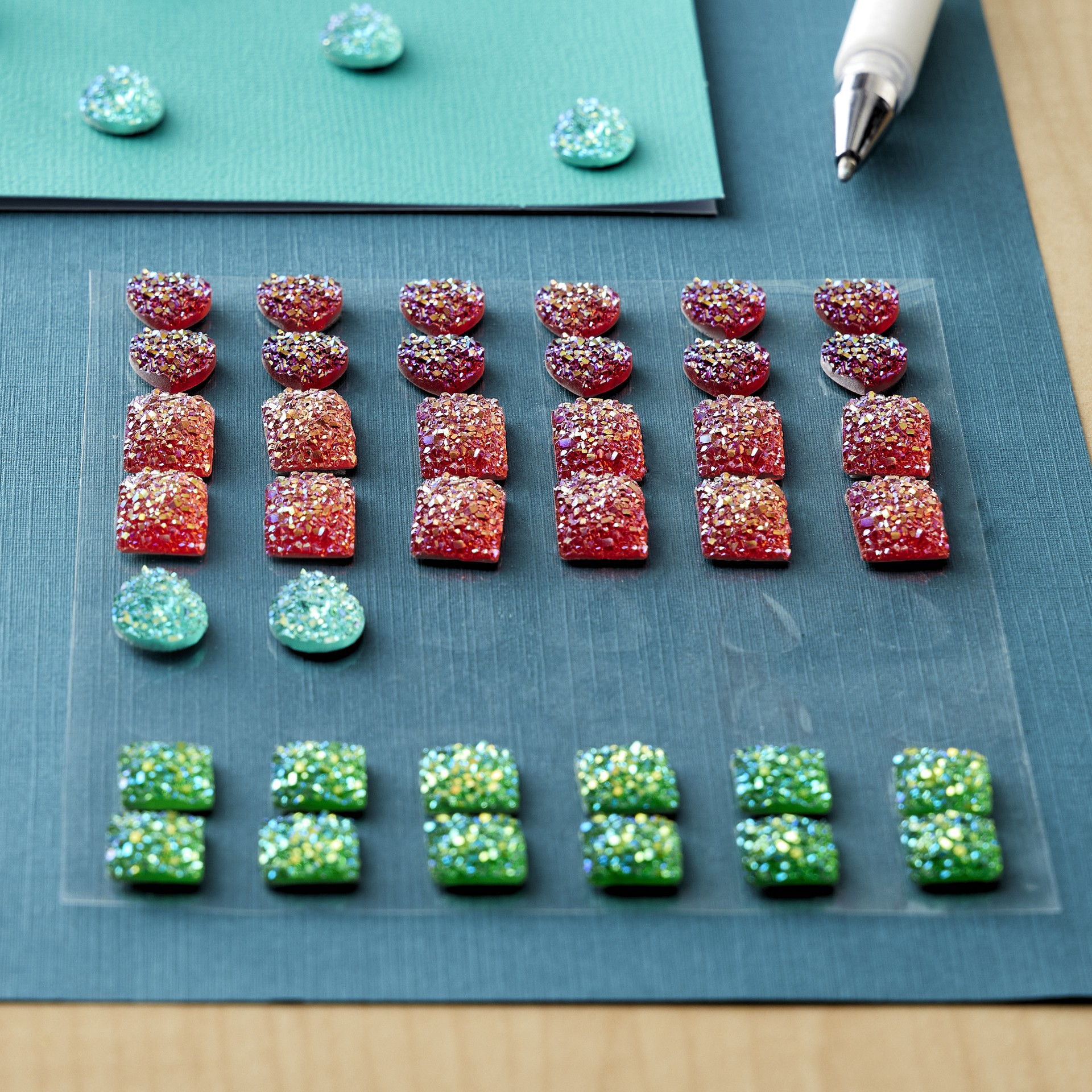 slide 4 of 4, Rainbow Bling Mix Shaped Stickers By Recollections, 2 in x 8 in