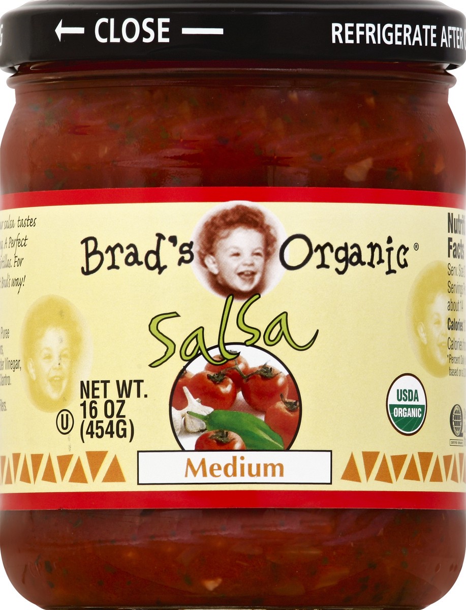 slide 2 of 2, Brad's Organic Salsa 16 oz, 16 oz