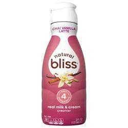 Coffee mate Natural Bliss Chai Vanilla Latte, Liquid Dairy Creamer, 32 fl oz