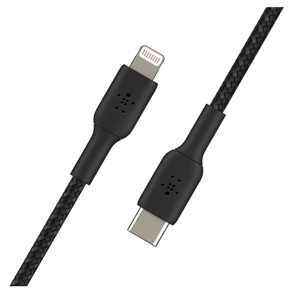 slide 4 of 13, Belkin BoostCharge 6.6 Feet USB-C Cable with Lightning Connector 1 ea, 1 ct