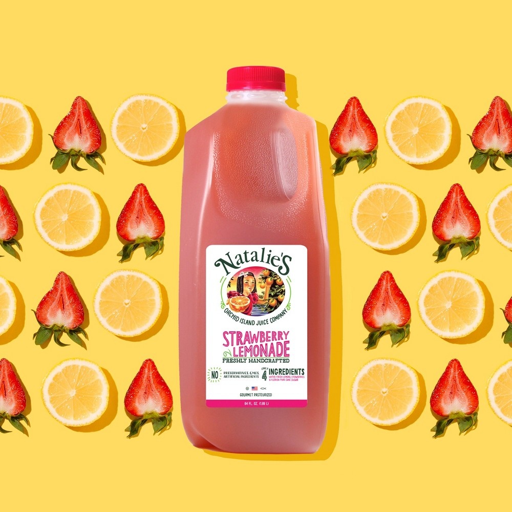 slide 3 of 4, Natalie's Strawberry Lemonade, 64 oz