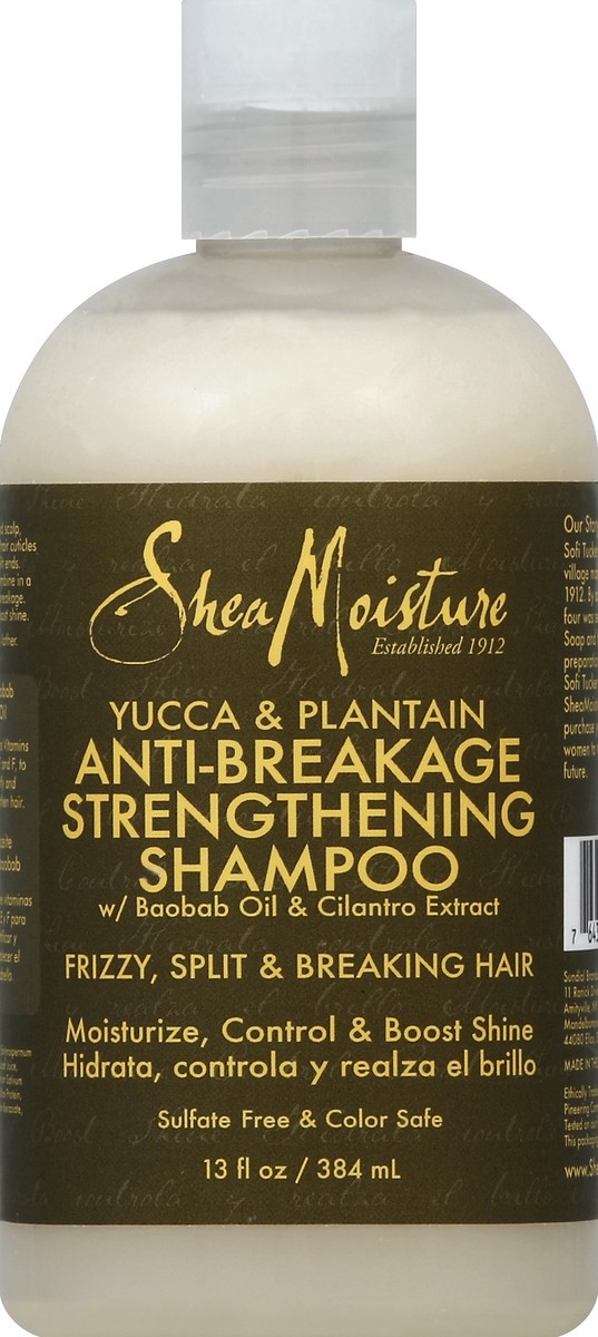 slide 1 of 4, SheaMoisture Anti-Breakage Hair Shampoo Yucca and Plantain, 12 oz, 12 oz