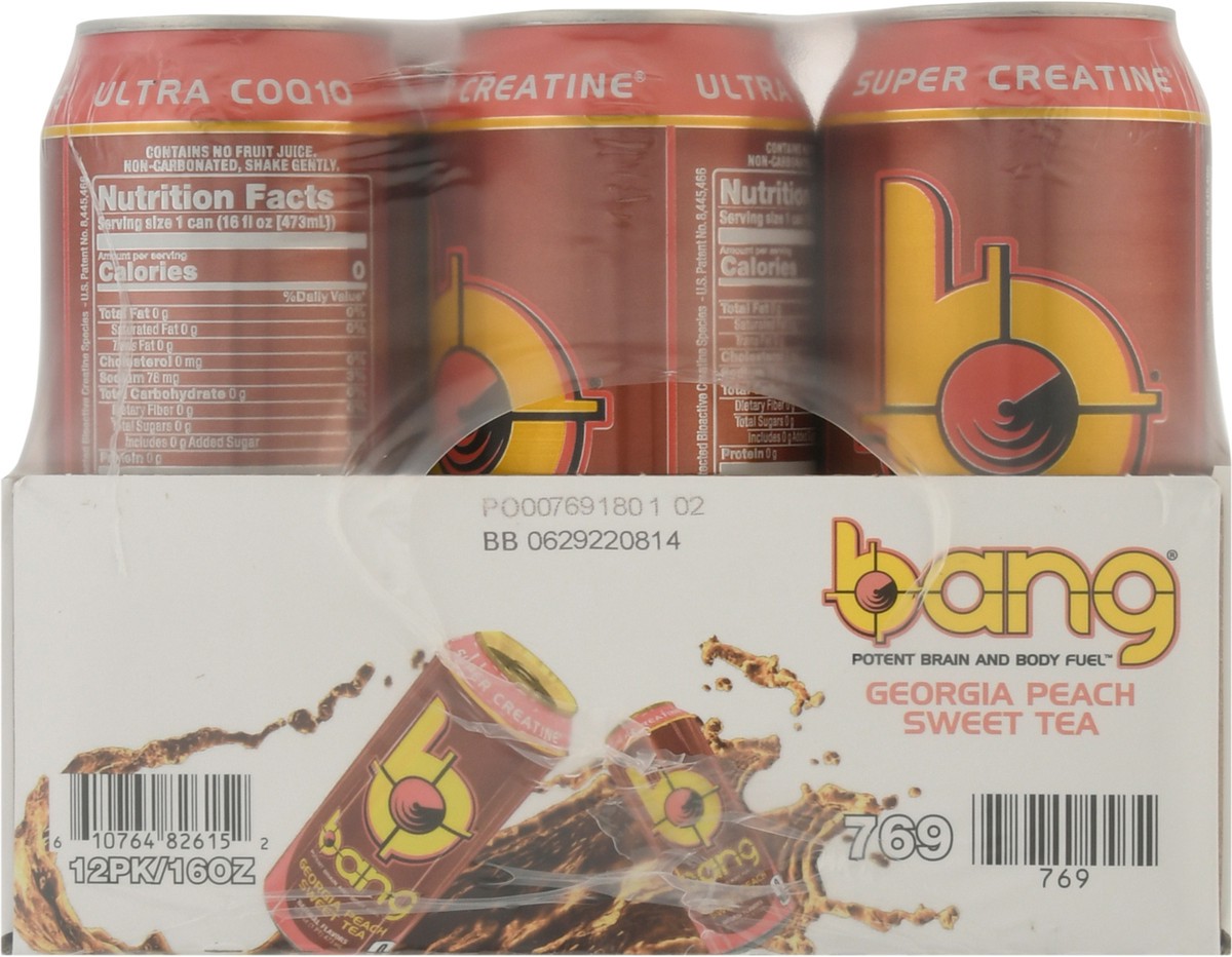 slide 4 of 12, Bang Super Creatine Georgia Peach Sweet Tea - 12 ct, 12 ct