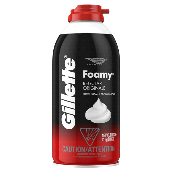 slide 1 of 1, Gillette Foamy Regular Shave Cream, 11 oz