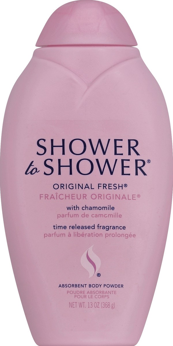 slide 2 of 2, Shower To Shower Original Fresh Body Powder, 13 oz