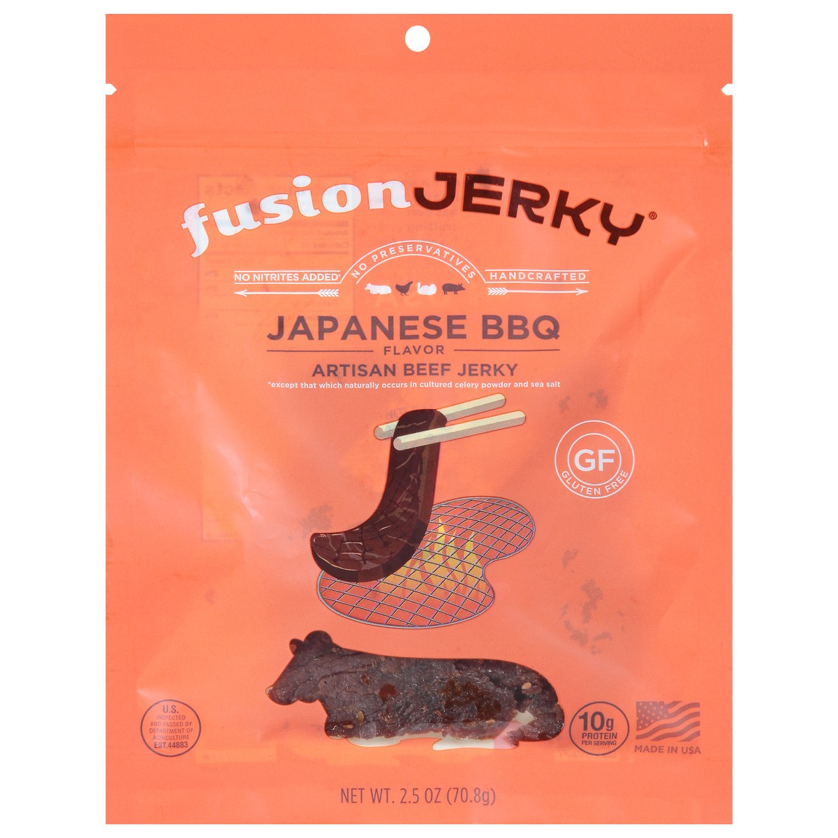 slide 1 of 1, FusionJerky Artisan Japanese BBQ Flavor Beef Jerky 2.5 oz, 2.5 oz