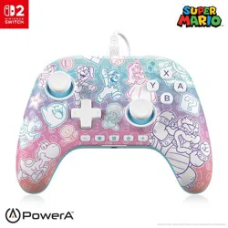 PowerA Advantage Wired Controller for Nintendo Switch 2 - Mushroom Kingdom: PowerA USB Compatible