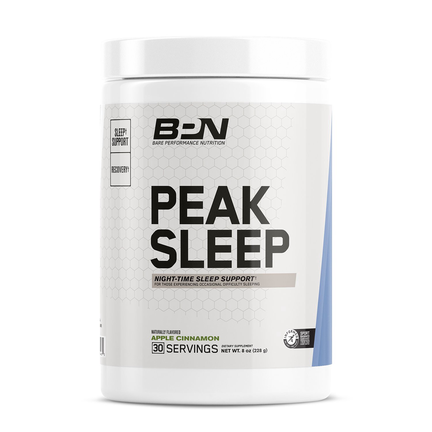 slide 1 of 1, Bare Performance Nutrition Apple Cinnamon Peak Sleep, 8 oz