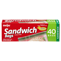 slide 15 of 29, Meijer Double Zipper Sandwich Bags, 40 ct