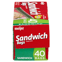 slide 23 of 29, Meijer Double Zipper Sandwich Bags, 40 ct