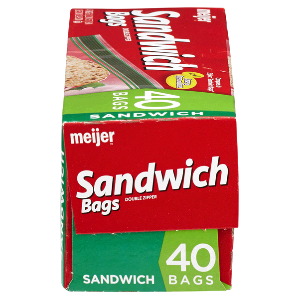 slide 24 of 29, Meijer Double Zipper Sandwich Bags, 40 ct