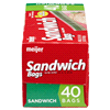 slide 10 of 29, Meijer Double Zipper Sandwich Bags, 40 ct