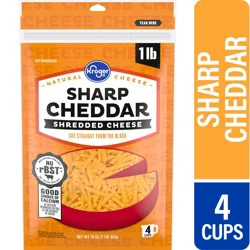 Kroger Finely Shredded Sharp Cheddar Cheese - 16 oz