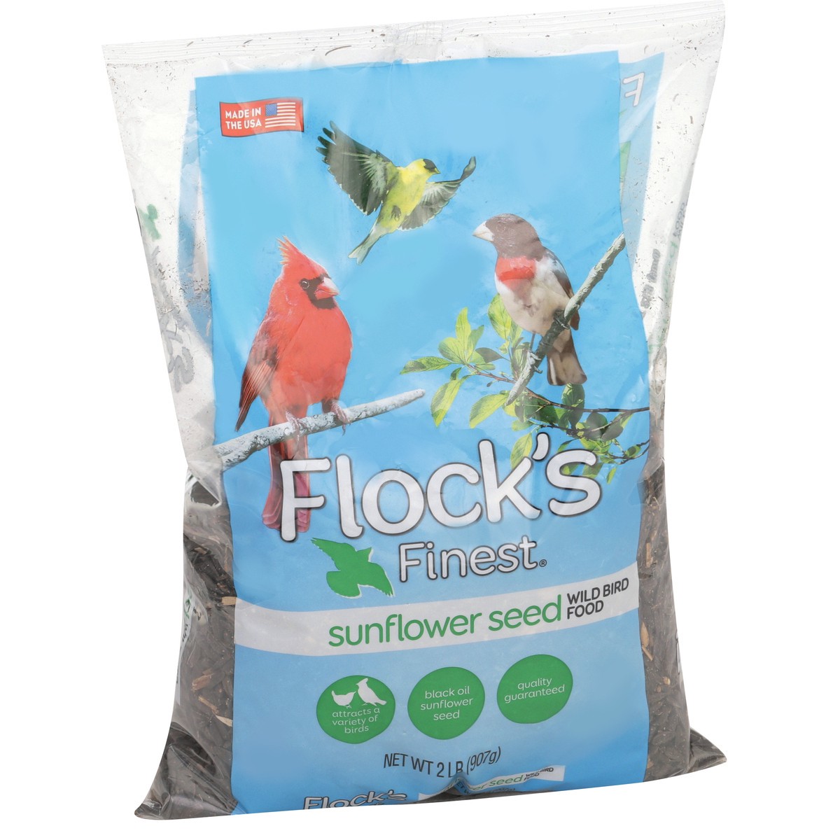 slide 7 of 8, Flock's Finest Sunflower Seed Wild Bird Food, 2 lb