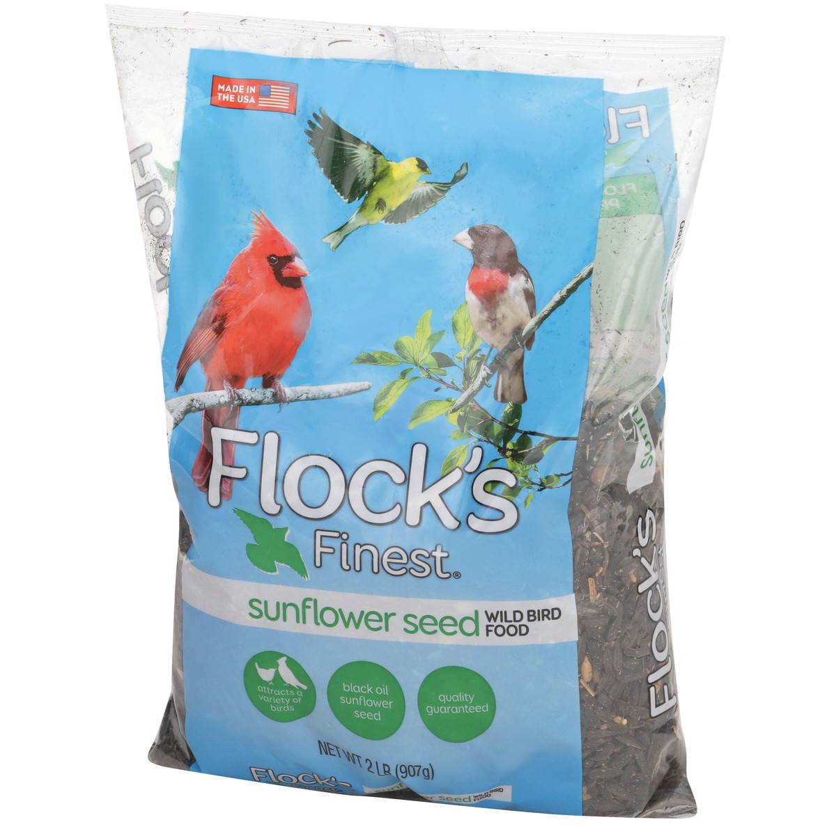 slide 8 of 8, Flock's Finest Sunflower Seed Wild Bird Food, 2 lb