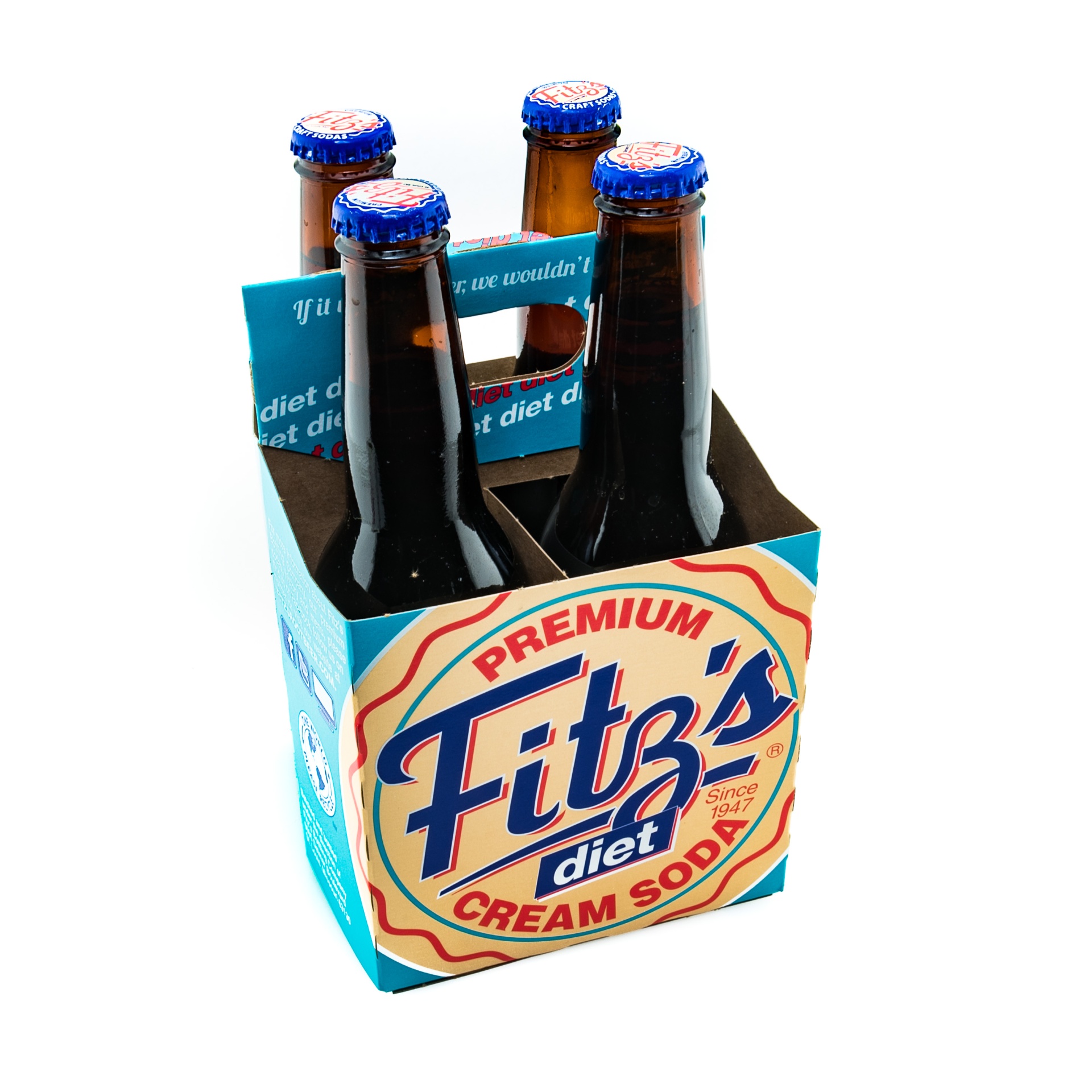 slide 1 of 1, Fitz's Fitzs Diet Cream Soda - 4 ct; 12 oz, 4 ct; 12 oz