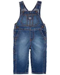 Oshkosh Baby Boy Stretch Denim Classic Overalls Dark Wash 6M