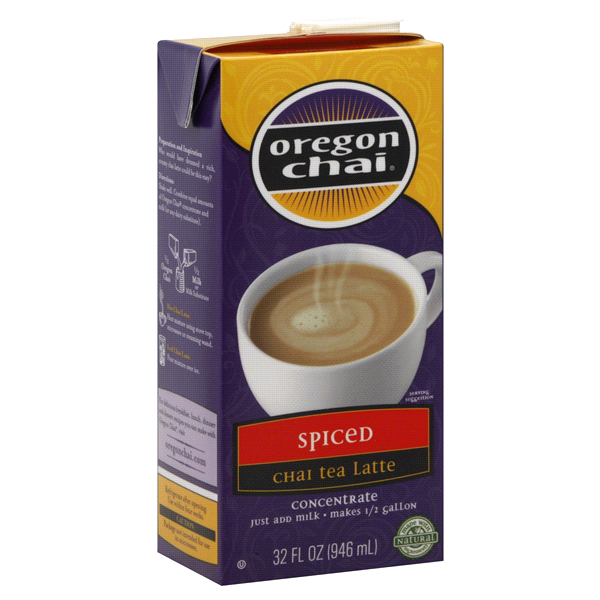 slide 1 of 1, Oregon Chai Spiced Chai Tea Latte, 32 oz