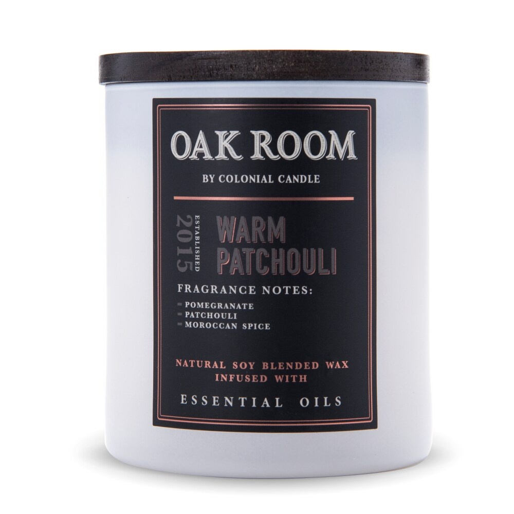 slide 1 of 1, Colonial Candle Oak Room Candle - Warm Patchouli, 16 oz