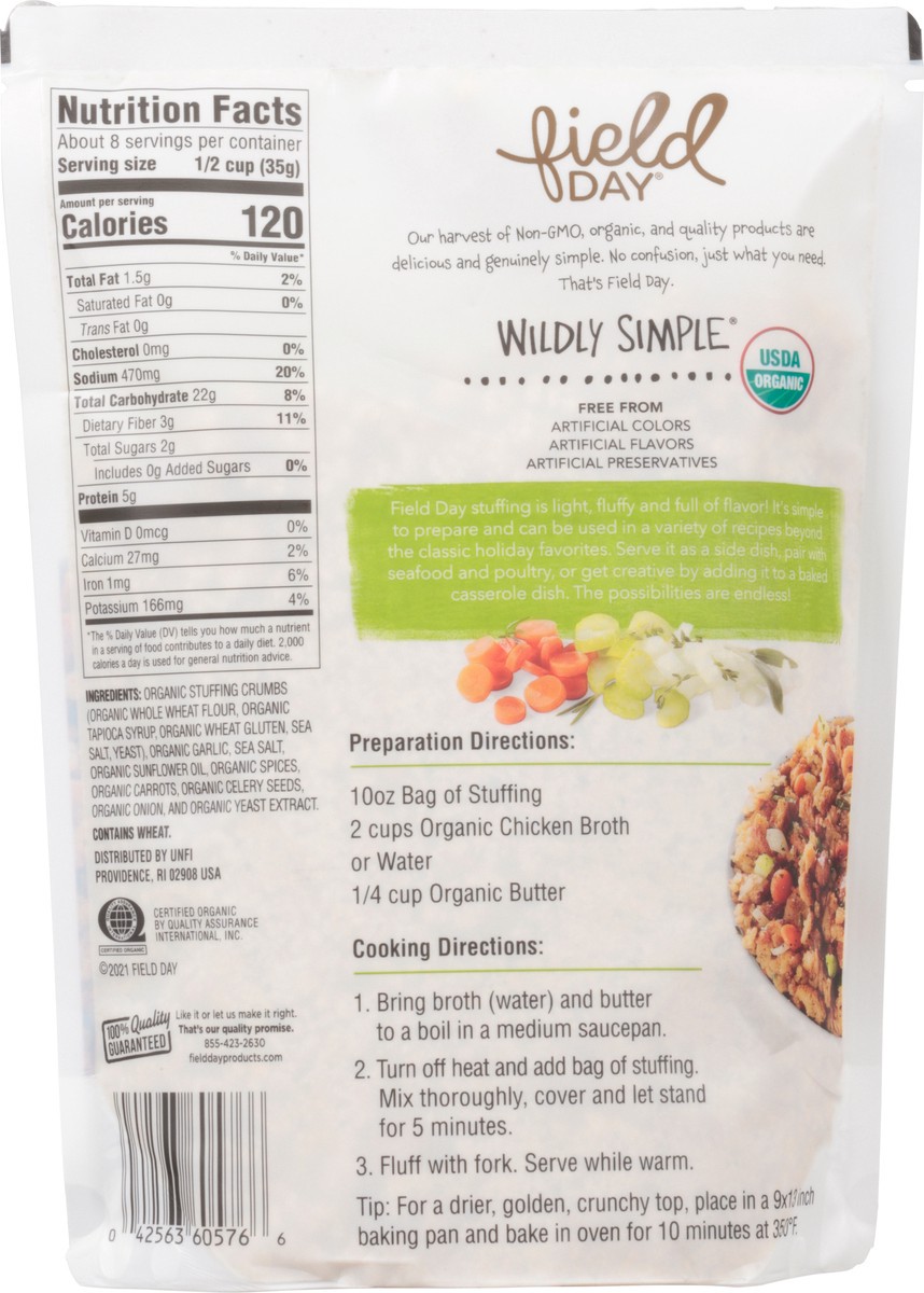slide 6 of 14, Field Day Organic Savory Herb Stuffing 10 oz, 10 oz