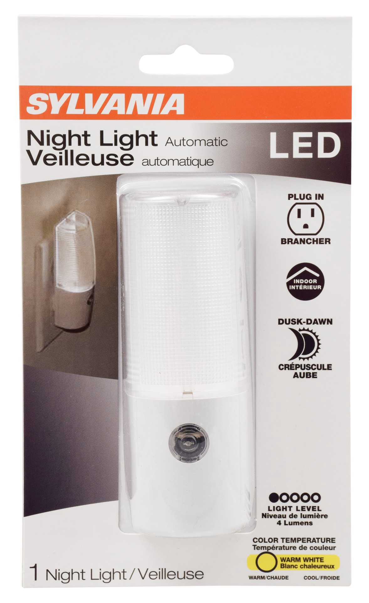 slide 1 of 1, Sylvania Led Night Light White, 1 ct