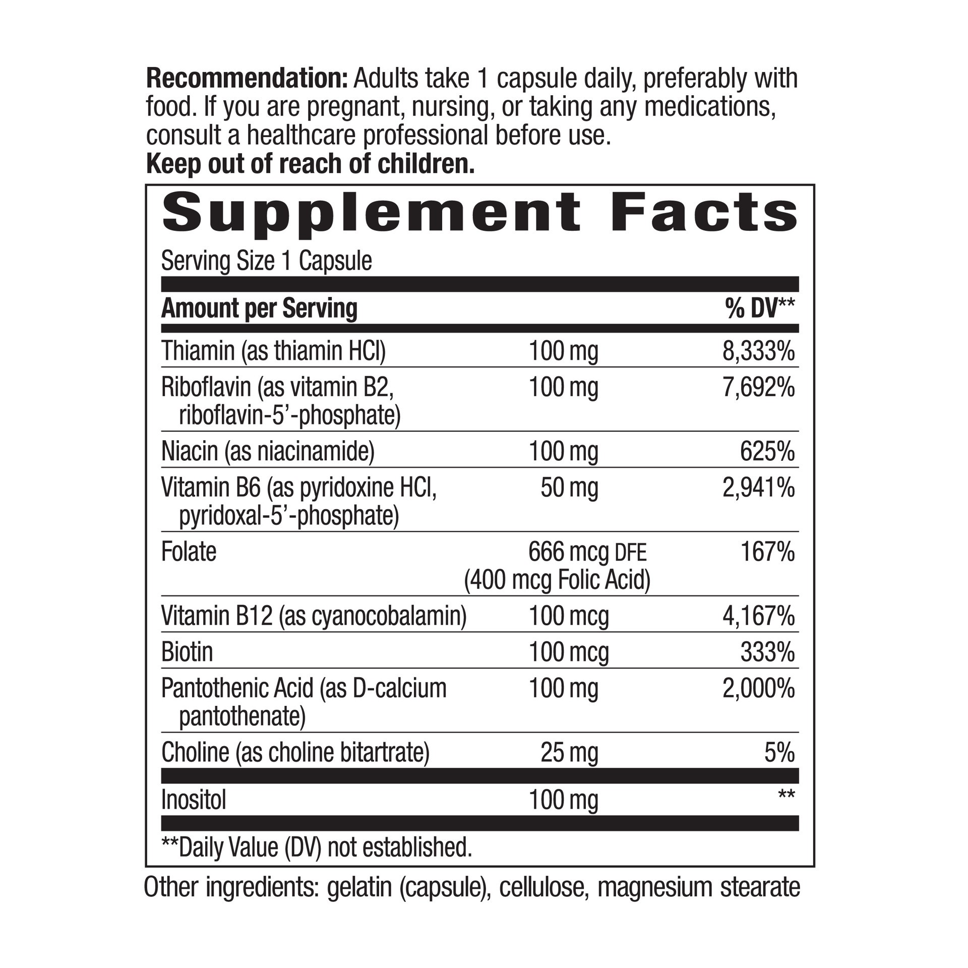 slide 3 of 4, Nature's Way Vitamin B-100 Complex, 100 ct