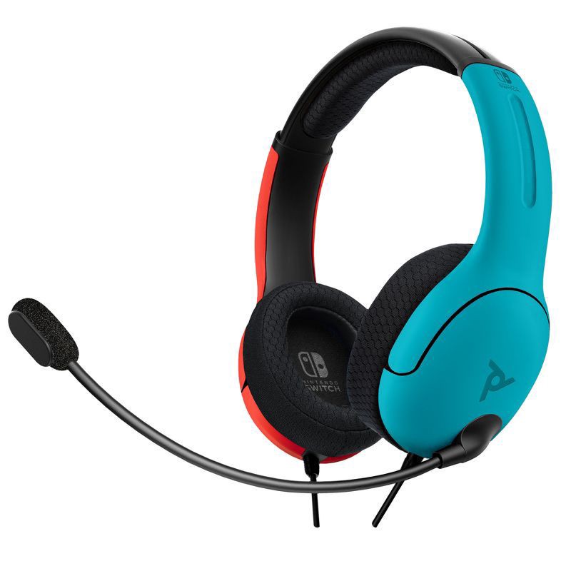 slide 1 of 10, PDP LVL 40 Wired Gaming Headset for Nintendo Switch - Blue/Red, 1 ct