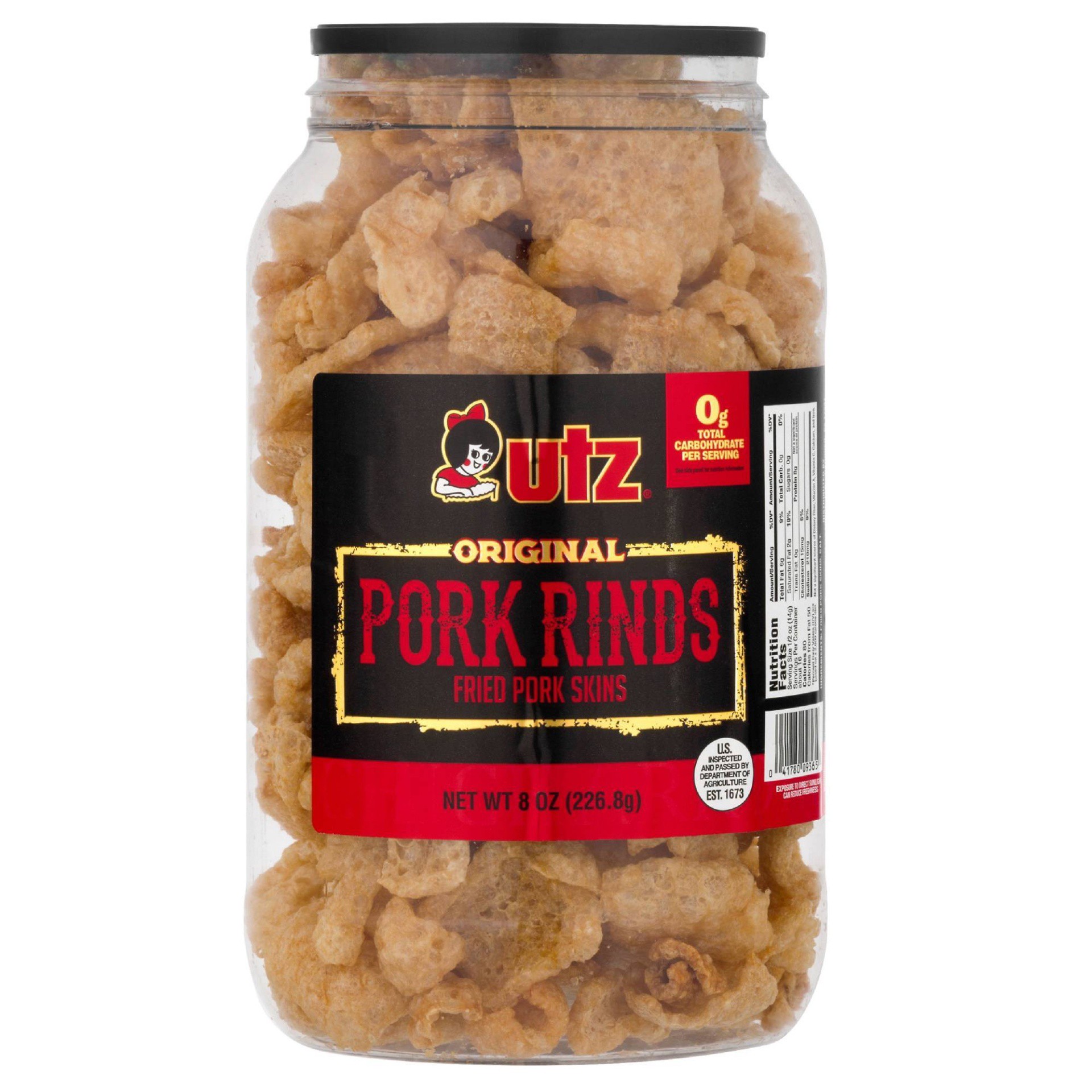 slide 1 of 6, Utz Pork Rind Barrel - 8oz, 8 oz