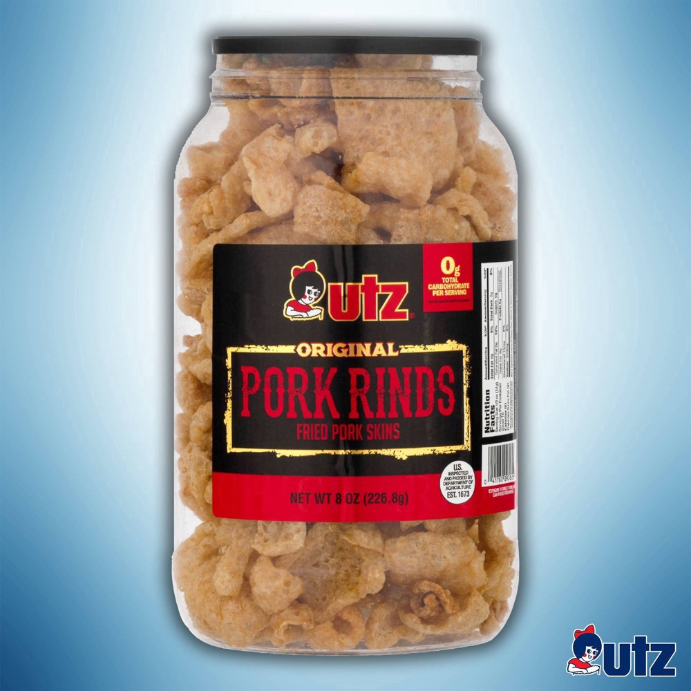 slide 4 of 6, Utz Pork Rind Barrel - 8oz, 8 oz