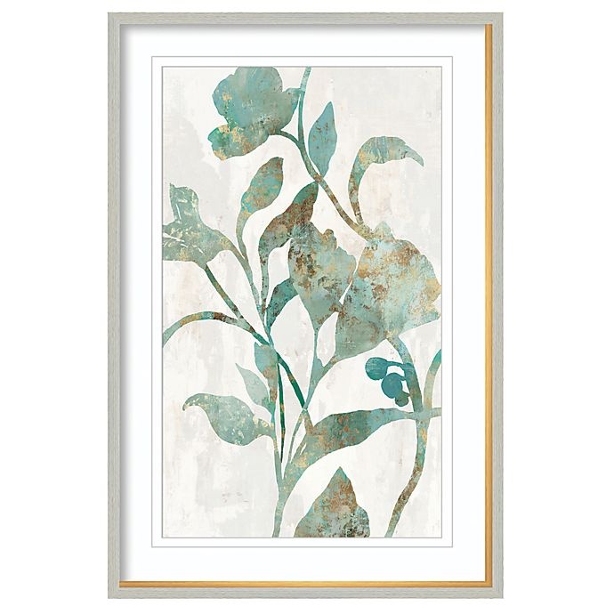slide 3 of 3, Boston Warehouse Trading Co. Rustic Floral Framed Wall Art - Green, 2 ct; 22 in x 21 in