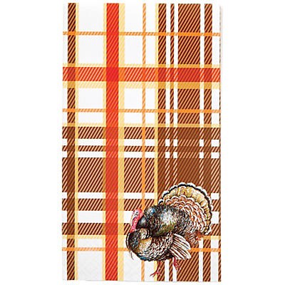 slide 1 of 1, Unique Industries Plaid Turkey Holiday Lunch Napkins, 16 ct