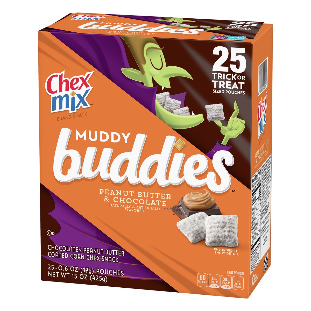 slide 5 of 9, Chex Mix Muddy Buddies Snack Mix Peanut Butter And Chocolate, 25 ct