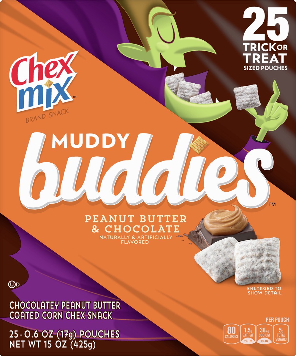 slide 3 of 9, Chex Mix Muddy Buddies Snack Mix Peanut Butter And Chocolate, 25 ct