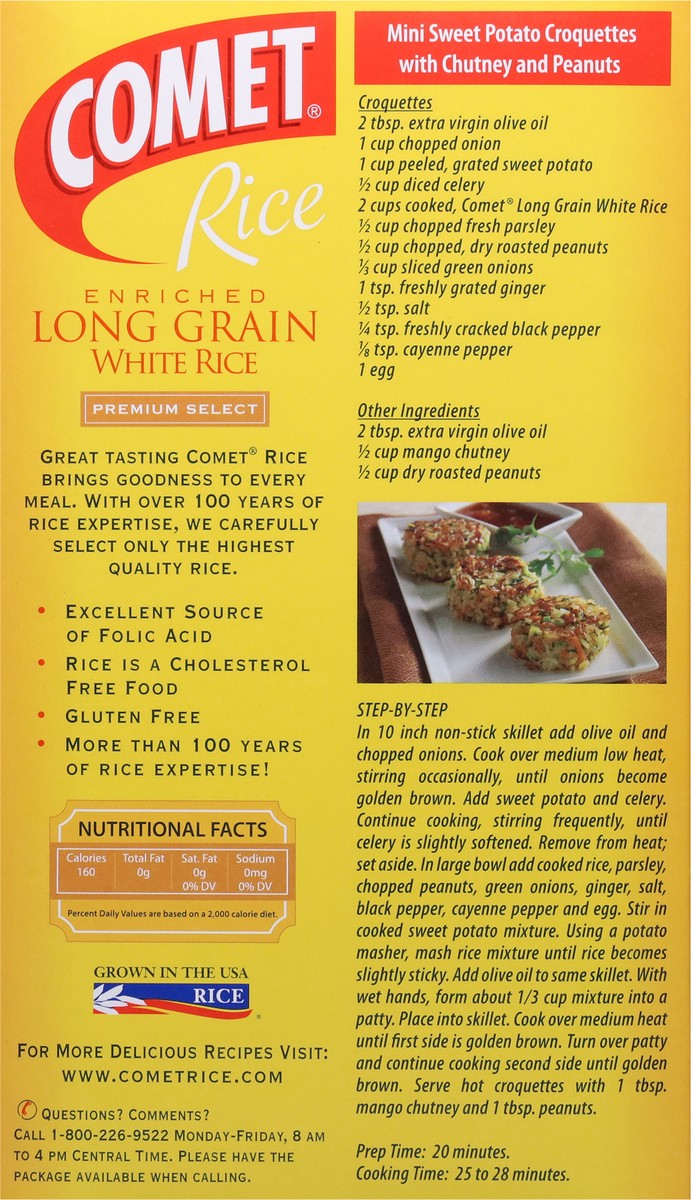 slide 8 of 13, Comet Long Grain Enriched White Rice 42 oz, 42 oz