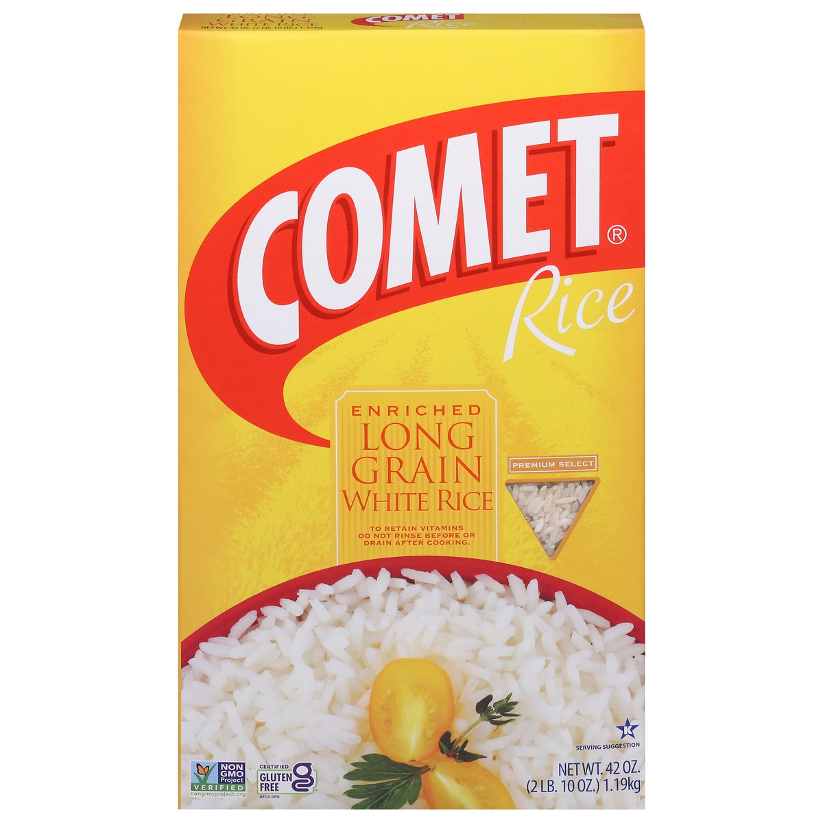 slide 11 of 13, Comet Long Grain Enriched White Rice 42 oz, 42 oz