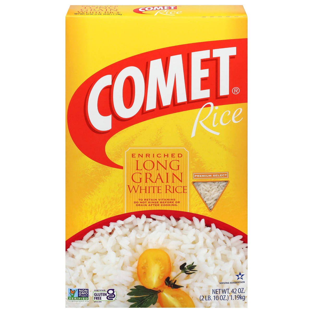 slide 1 of 13, Comet Long Grain Enriched White Rice - 42 oz, 42 oz
