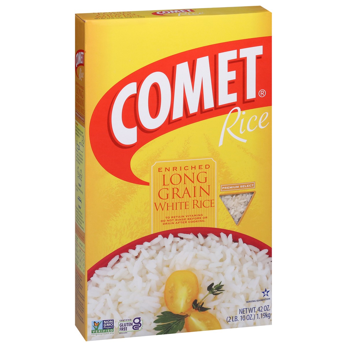 slide 7 of 13, Comet Long Grain Enriched White Rice 42 oz, 42 oz