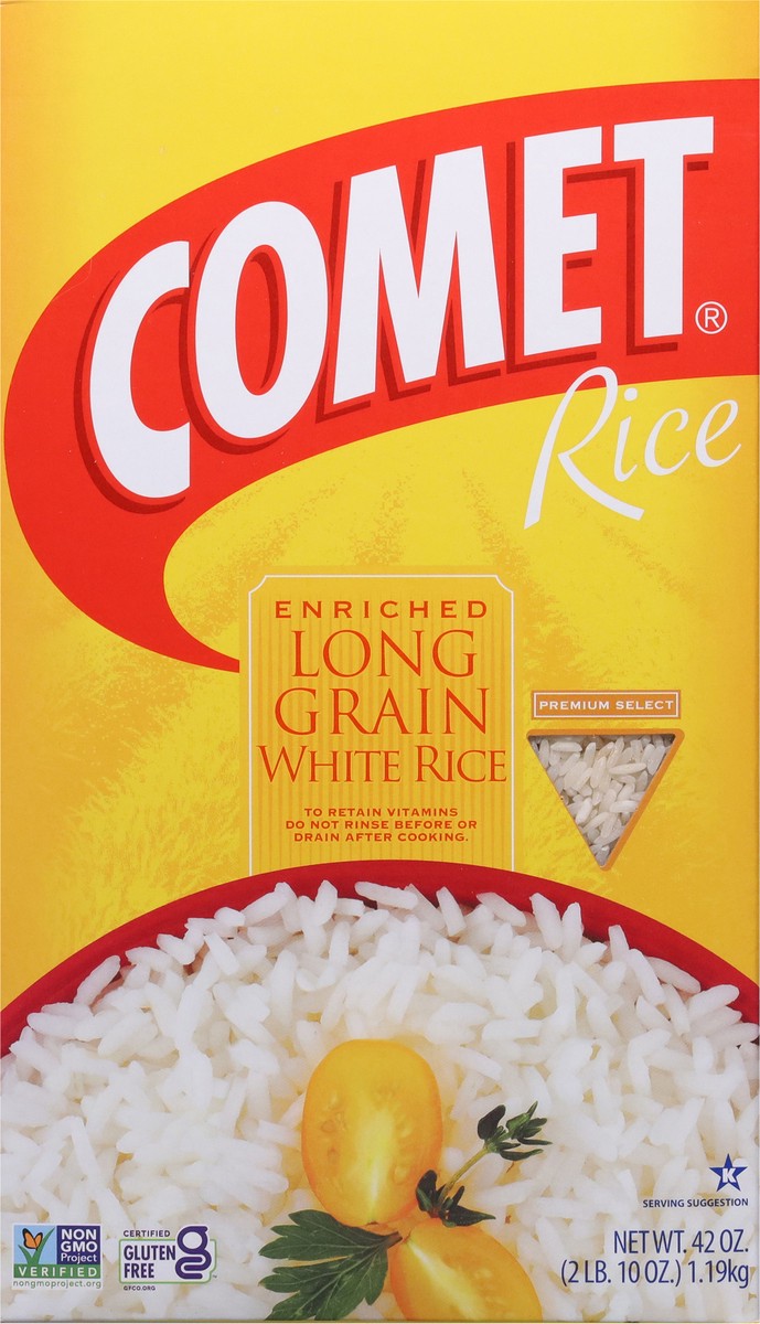 slide 4 of 13, Comet Long Grain Enriched White Rice 42 oz, 42 oz