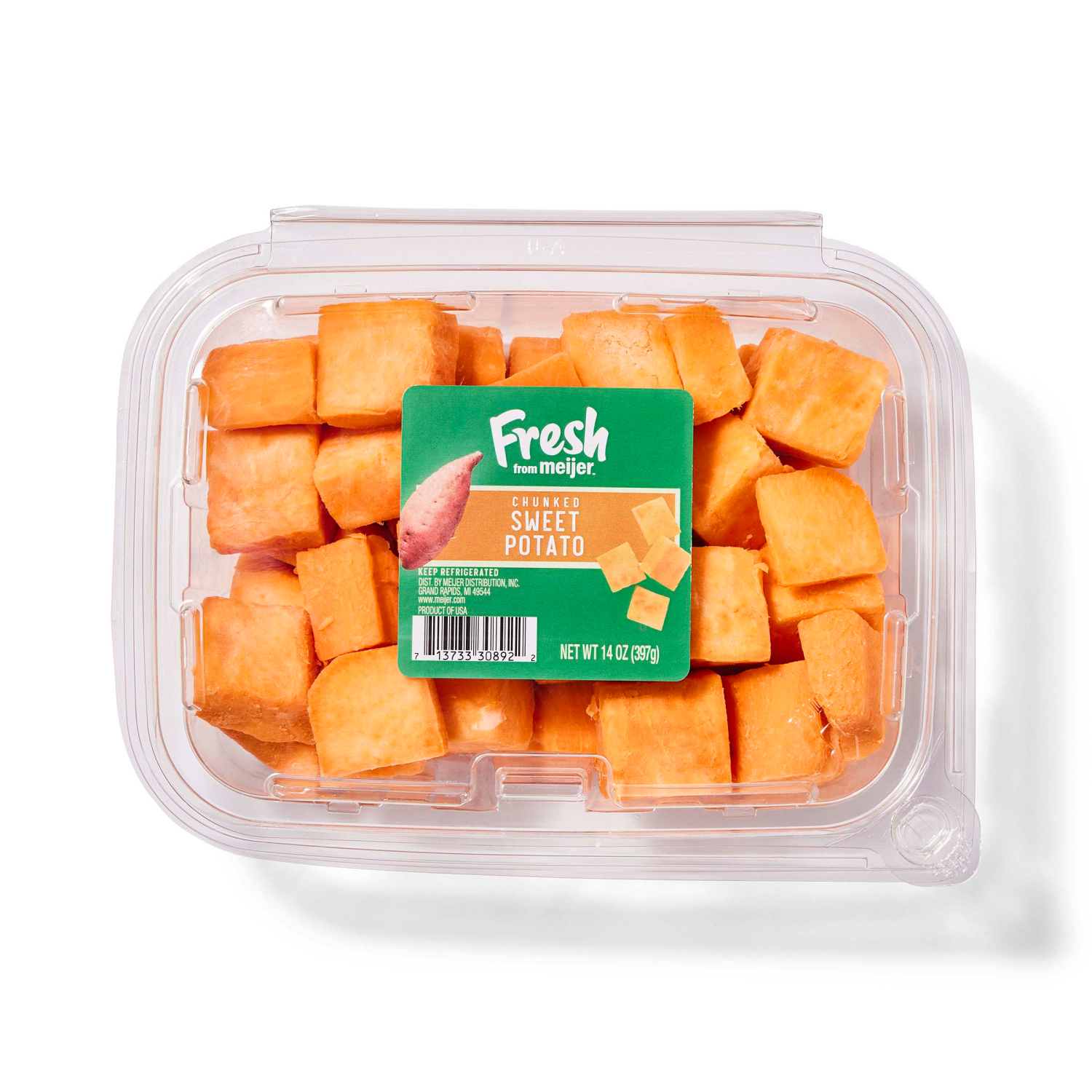slide 1 of 2, Fresh From Meijer Sweet Potato Chunks 14 Oz, 14 oz