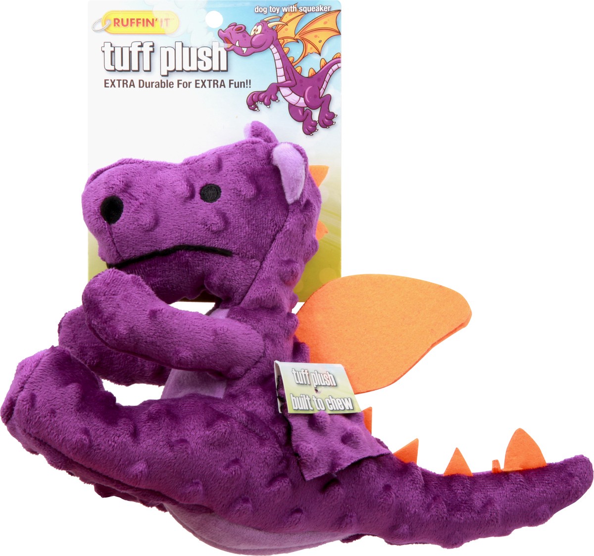 slide 5 of 10, Ruffin' It Ruffin It Tuff Plush Toy Dragon, 1 ct