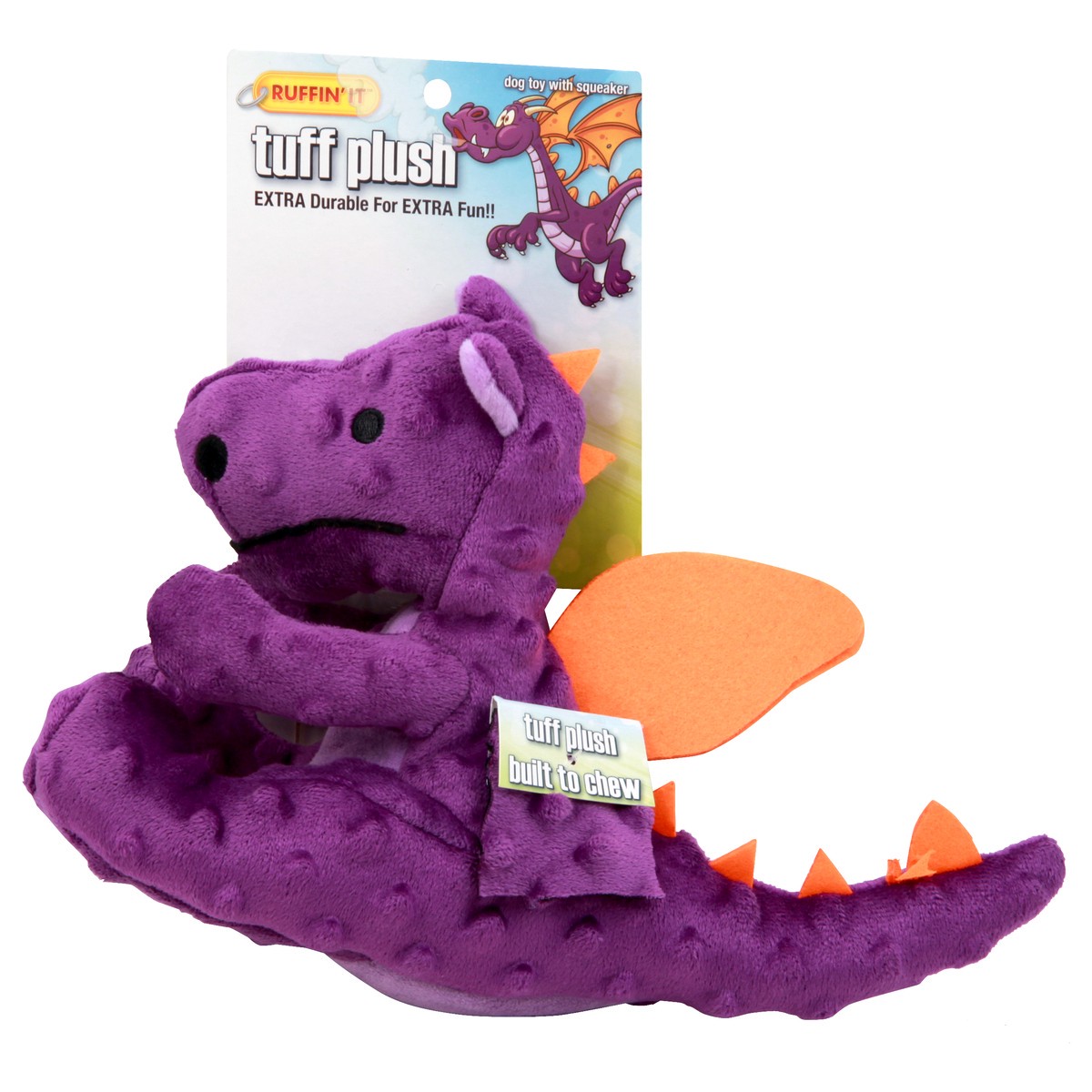 slide 3 of 10, Ruffin' It Ruffin It Tuff Plush Toy Dragon, 1 ct