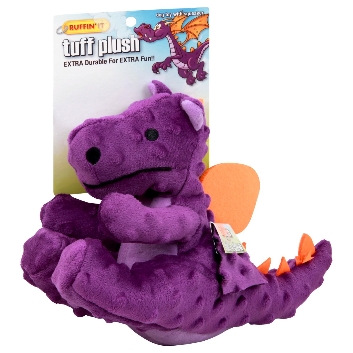 slide 2 of 10, Ruffin' It Ruffin It Tuff Plush Toy Dragon, 1 ct