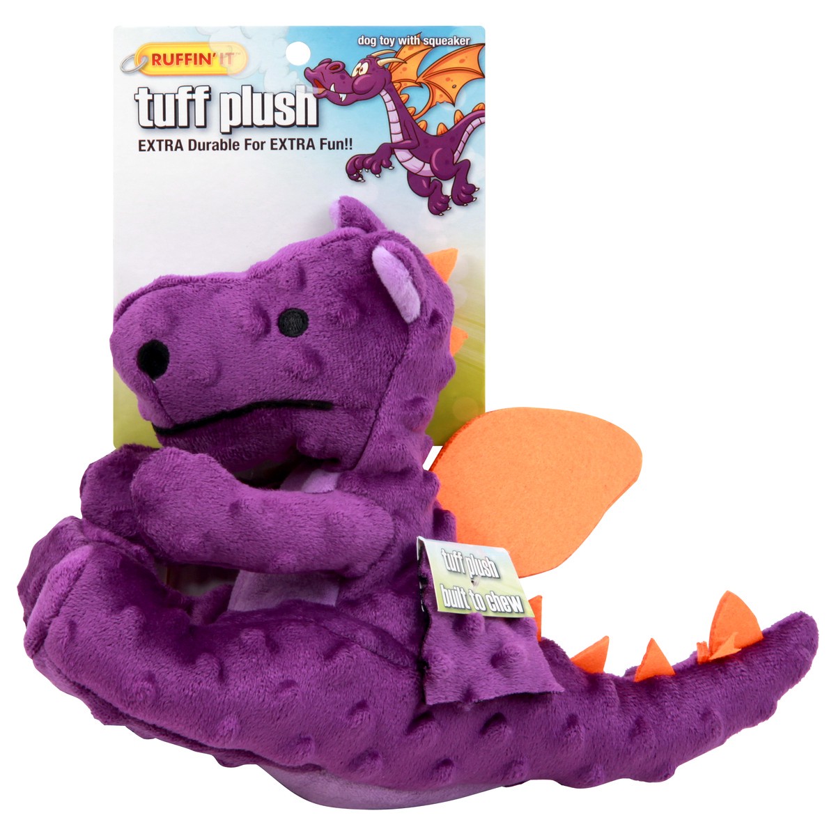 slide 1 of 10, Ruffin' It Ruffin It Tuff Plush Toy Dragon, 1 ct