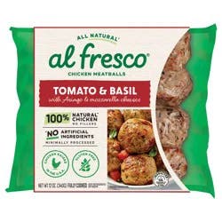Al Fresco Tomato & Basil Chicken Meatballs, 12 oz