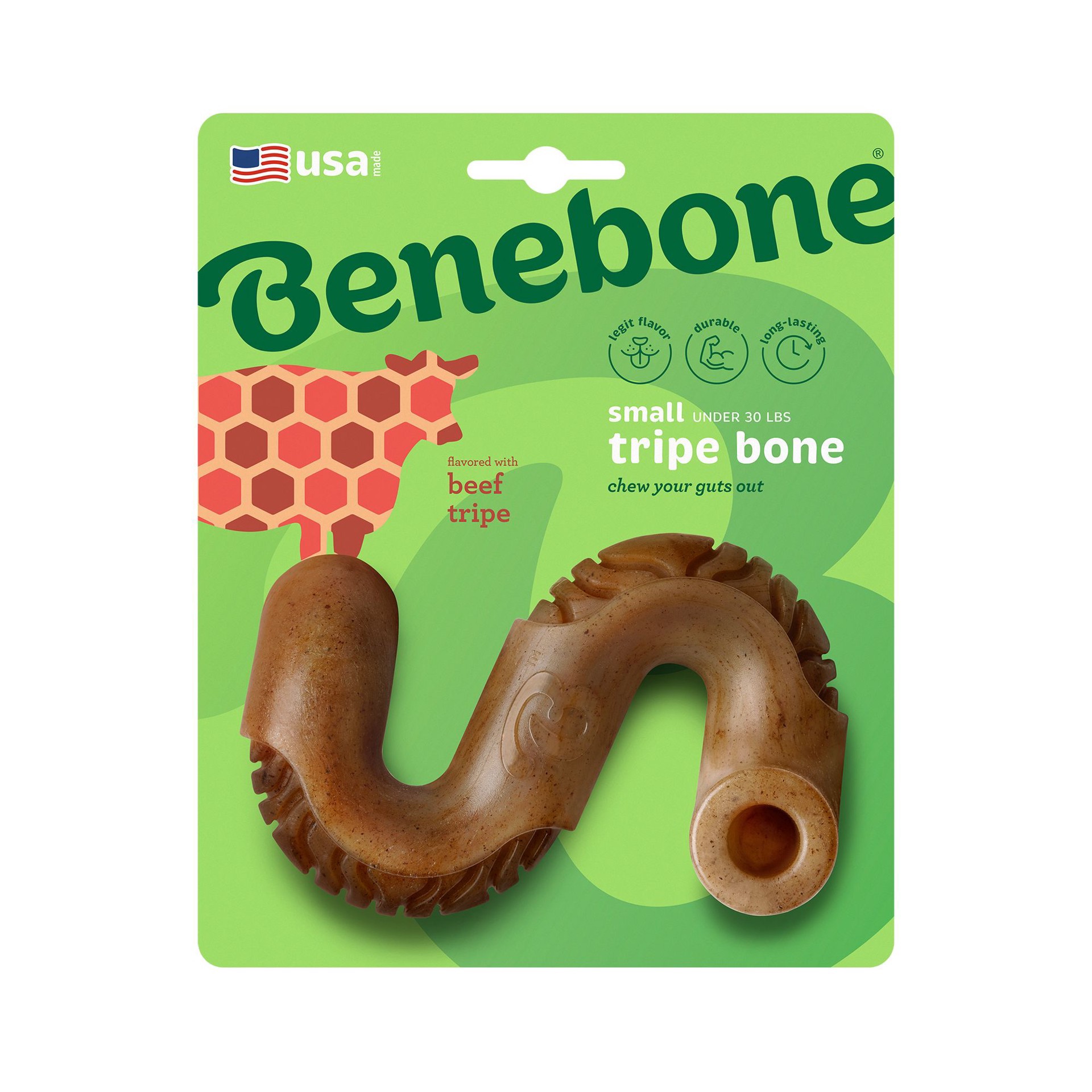 slide 1 of 1, Benebone Dog Small Tripe Bone Chew, 1 ct