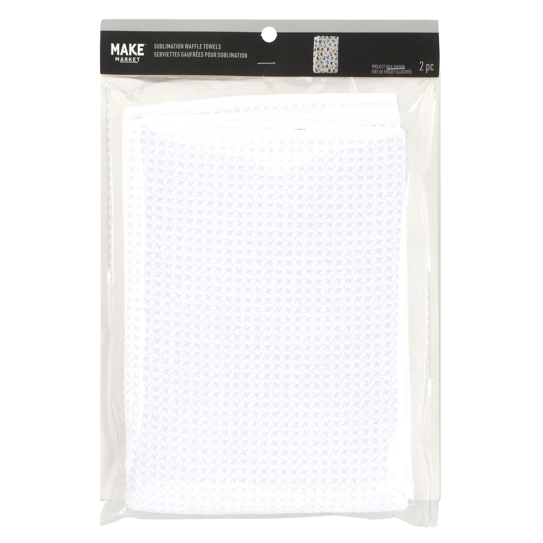 slide 2 of 2, 16" X 24" Sublimation Waffle Towels, 2ct. By Make Market, 2 ct