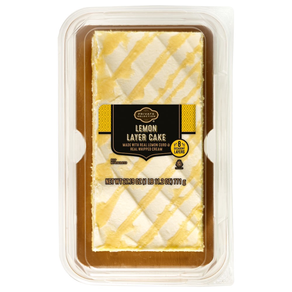 slide 2 of 2, Private Selection Lemon Layer Cake, 27.19 oz