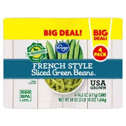 Kroger French Style Sliced Canned Green Beans